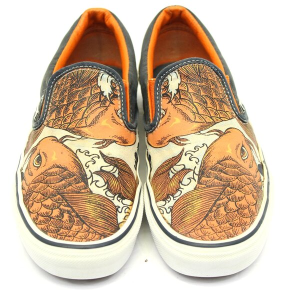 Vans Koi Orange Fish Slip On Limited Edition SZ Men\'s 5 Women\'s 6.5 Unisex Rare main image 5